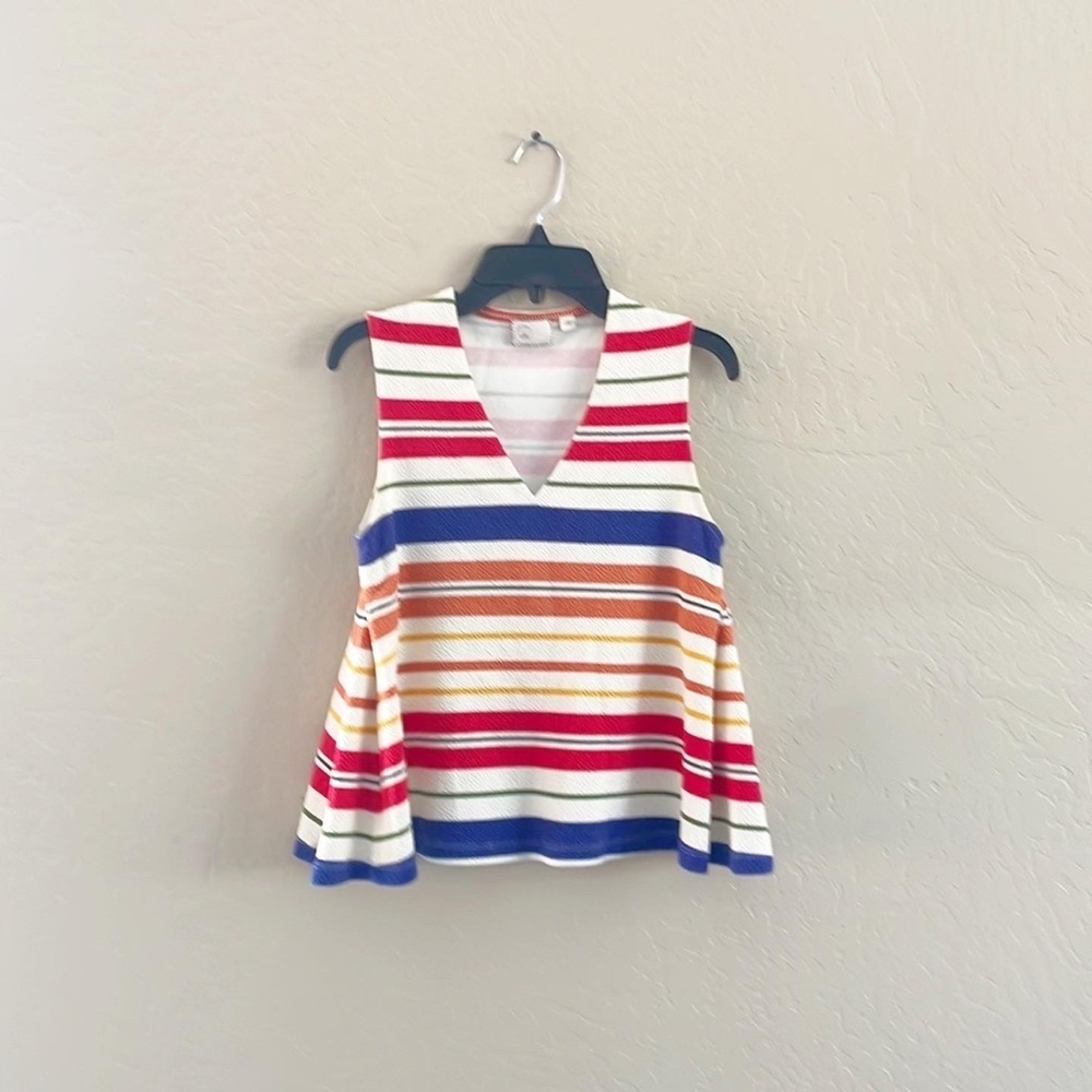 🌿Final‎ Sale Anthropologie Striped V Neck Tank